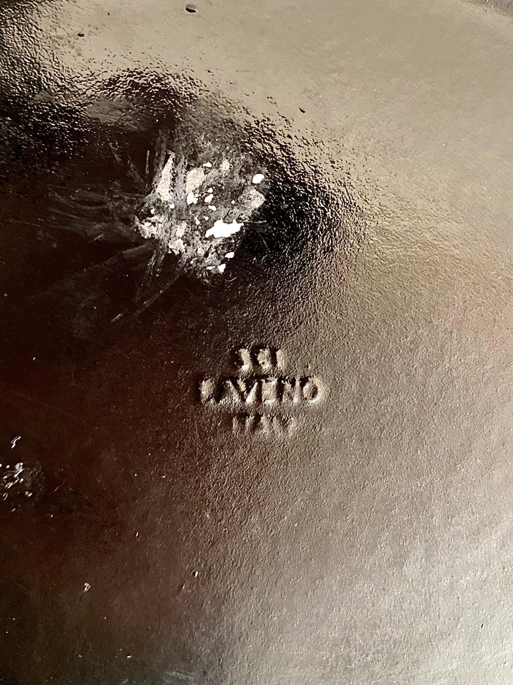 Vaso in ceramica smaltata nera di Antonia Campi, Laveno, Italia anni '50 in vendita 1