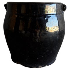 Cerámica Decorativa Esmaltada Negra Tamaño Pequeño