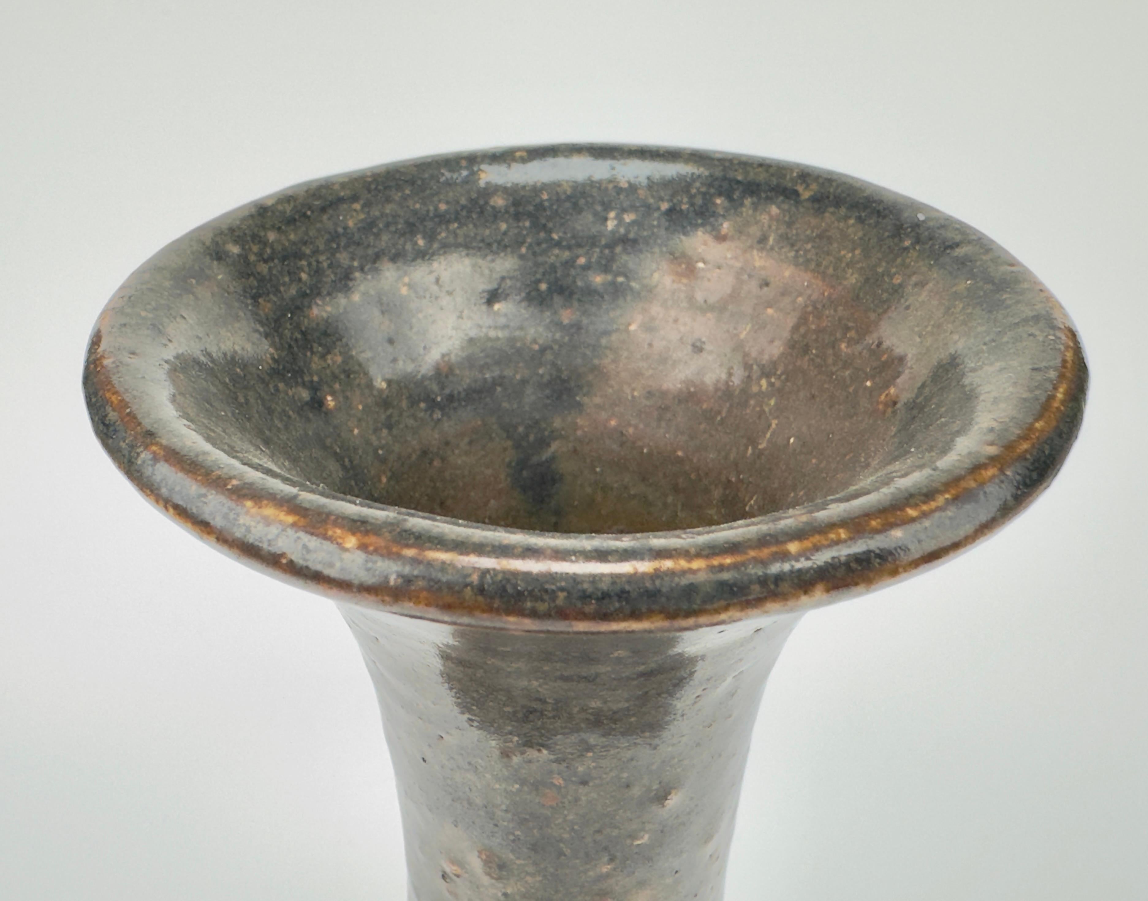 Black-Glazed Russet-Painted Bottle Vase, Northern Song-Jin Dynasty For Sale 6