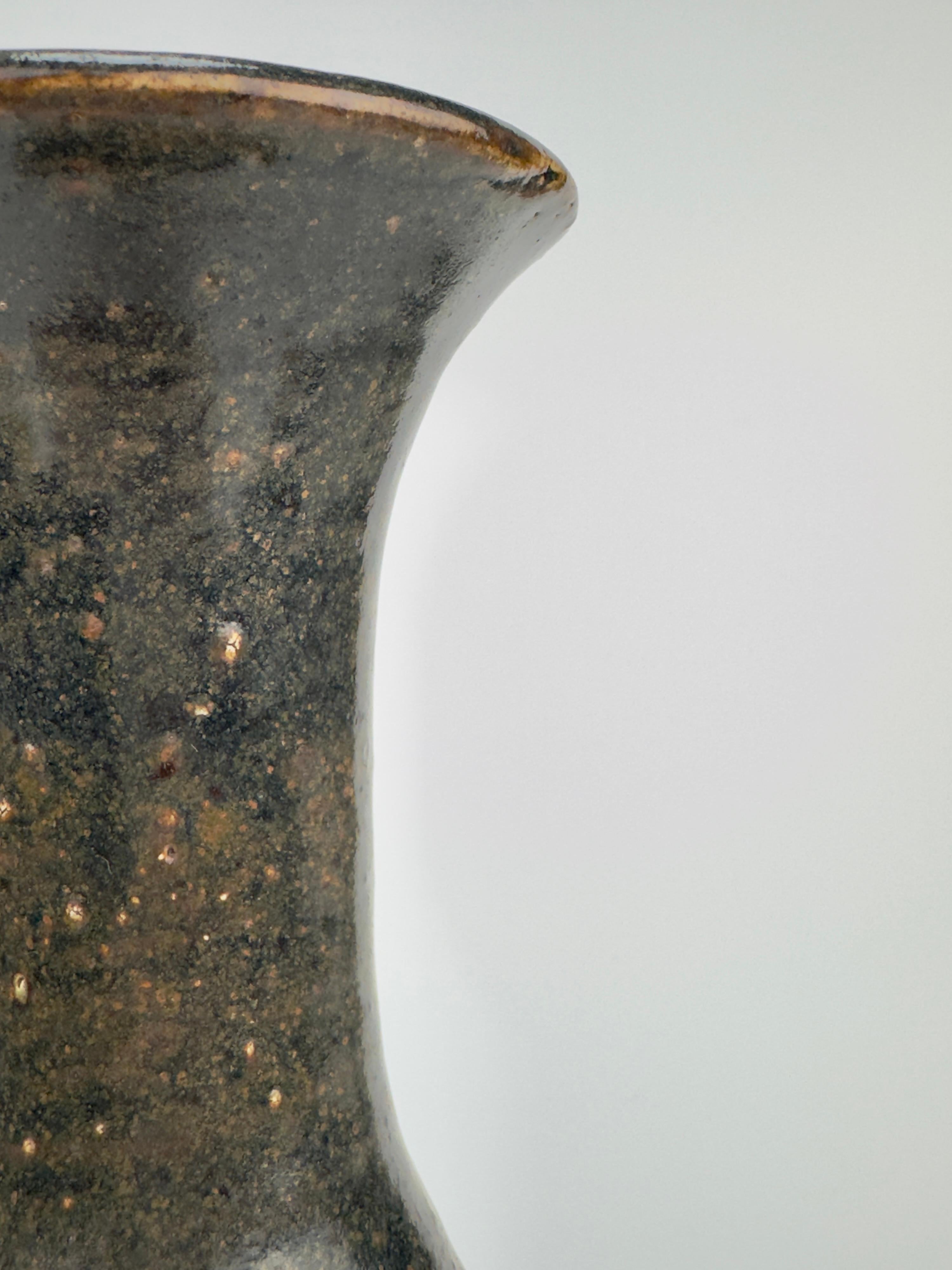 Stoneware Black-Glazed Russet-Painted Bottle Vase, Northern Song-Jin Dynasty For Sale