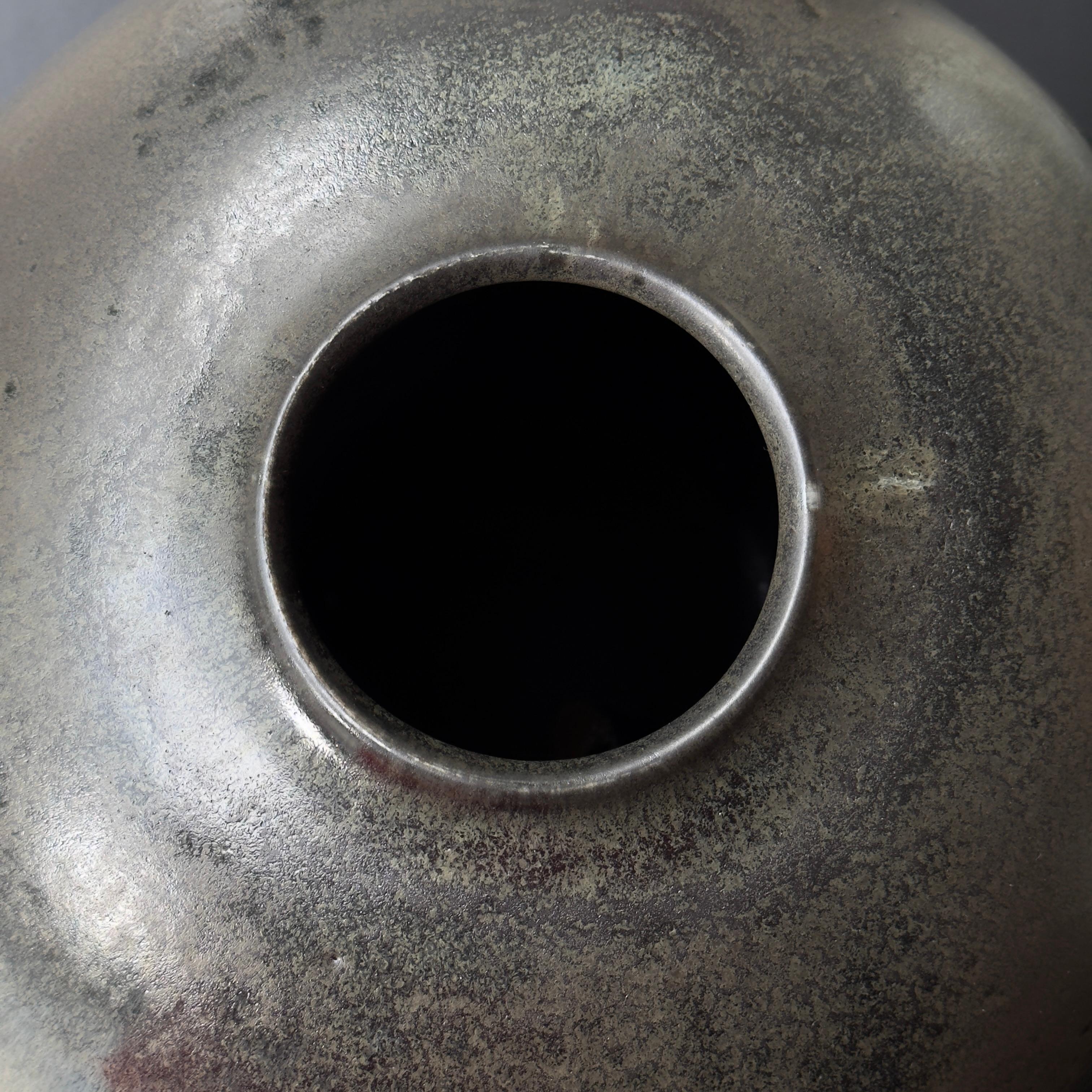 Danish Black Globe Vase, KH Würtz, Denmark For Sale