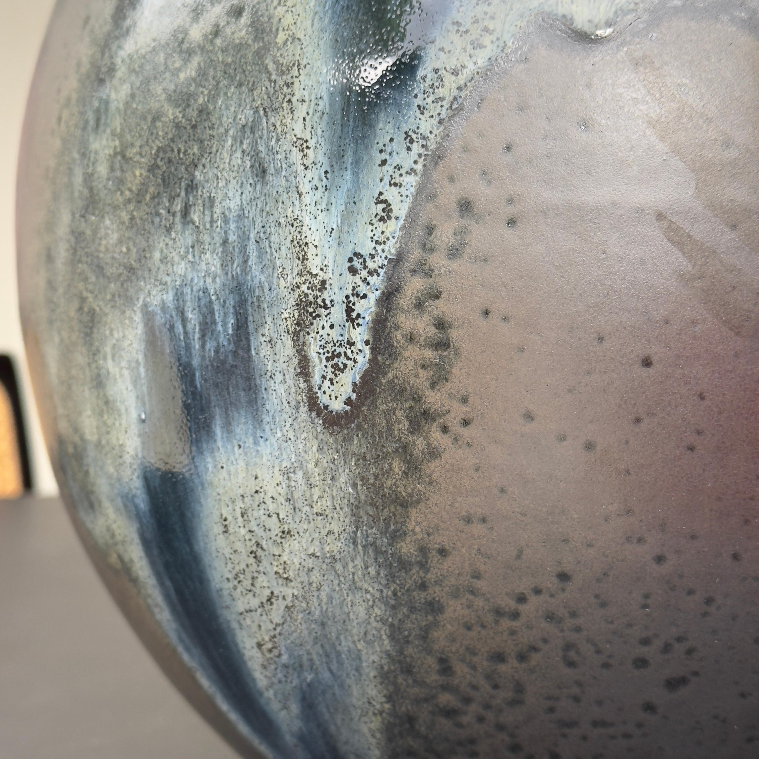 Black Globe Vase, KH Würtz, Denmark In New Condition For Sale In London, GB