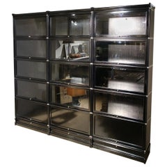 Black Globe Wernicke Bookcase Consisting of 15 Stackable Parts