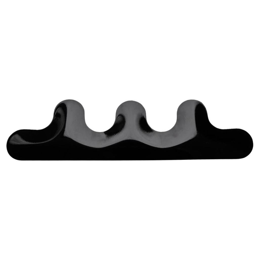 Black Glossy Kamm 3 Coat Hanger by Zieta For Sale