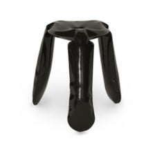 Standard Plopp-Hocker aus schwarzem glänzendem Stahl von Zieta