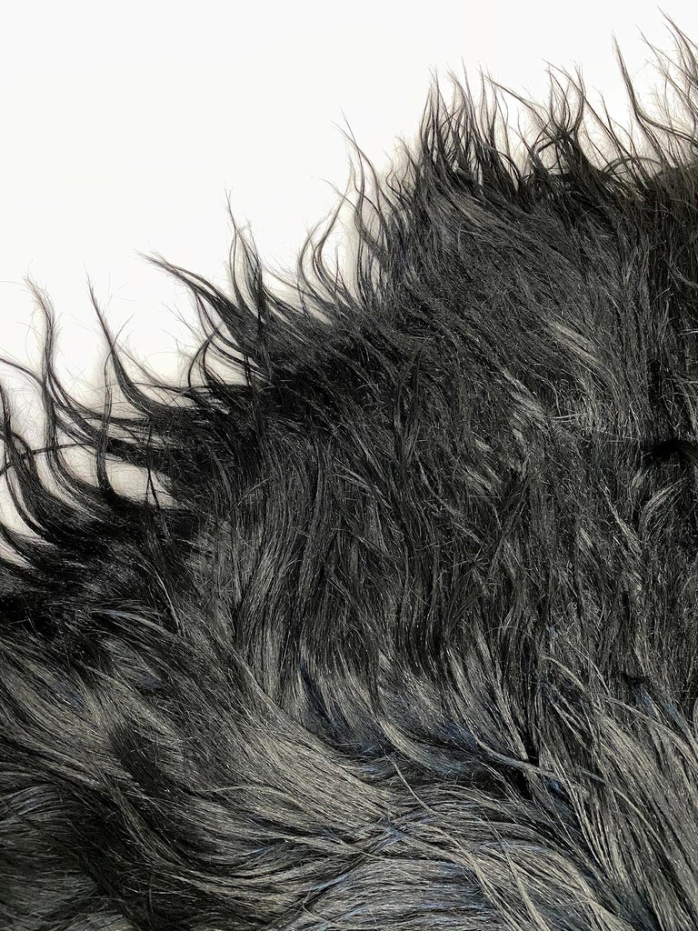 Black Goat Hair Rug Throw Customize To Any Size For Sale At 1stdibs