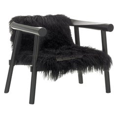 Black Goatskin Altay Armchair by Patricia Urquiola