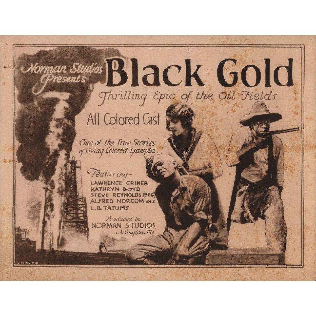 Original 1928 U.S. title card for the film Black Gold directed by Richard E. Norman with Laurence Criner / Kathryn Boyd / Steve Reynolds / Alfred Norcom. Fair-good condition. Please note: the size is stated in inches and the actual size can vary by