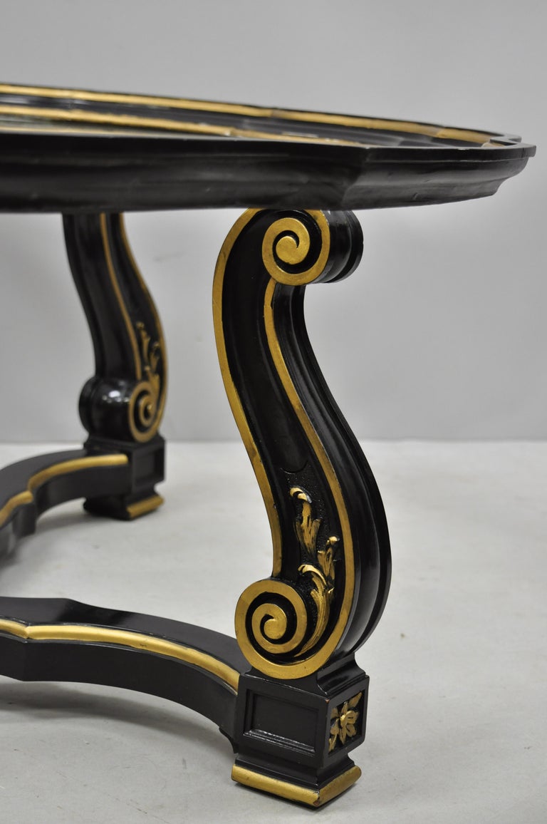Black and Gold French Hollywood Regency Tray Coffee Table ...