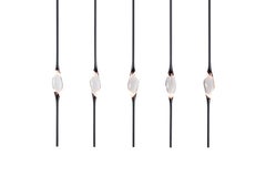 Black + Gold Il Pezzo 12 Long Chandelier by Il Pezzo Mancante