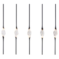 Lampadario nero + oro Il Pezzo 12 Long di Il Pezzo Mancante