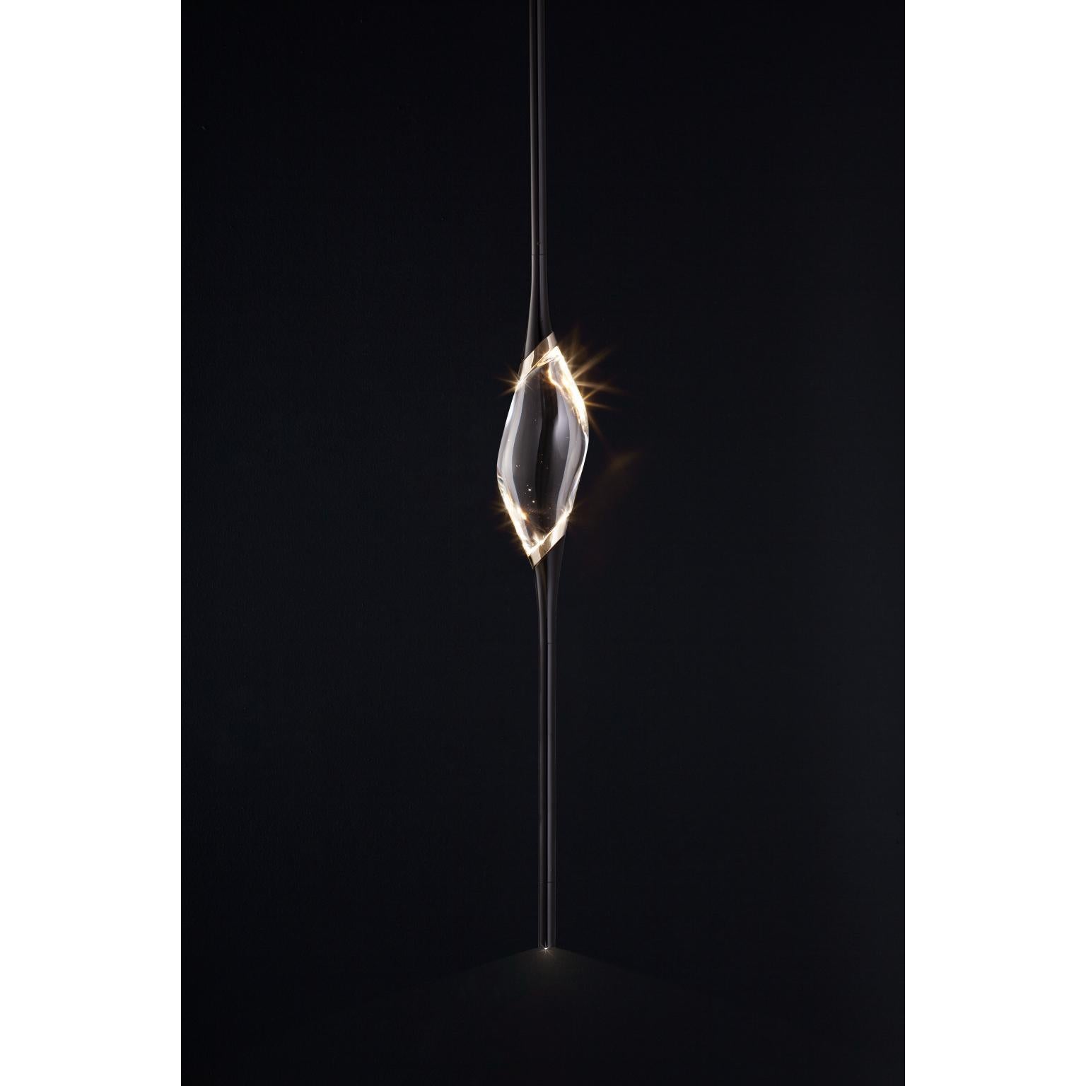 Cristallo Lampada a sospensione Black + Gold Il Pezzo 12 di Il Pezzo Mancante in vendita