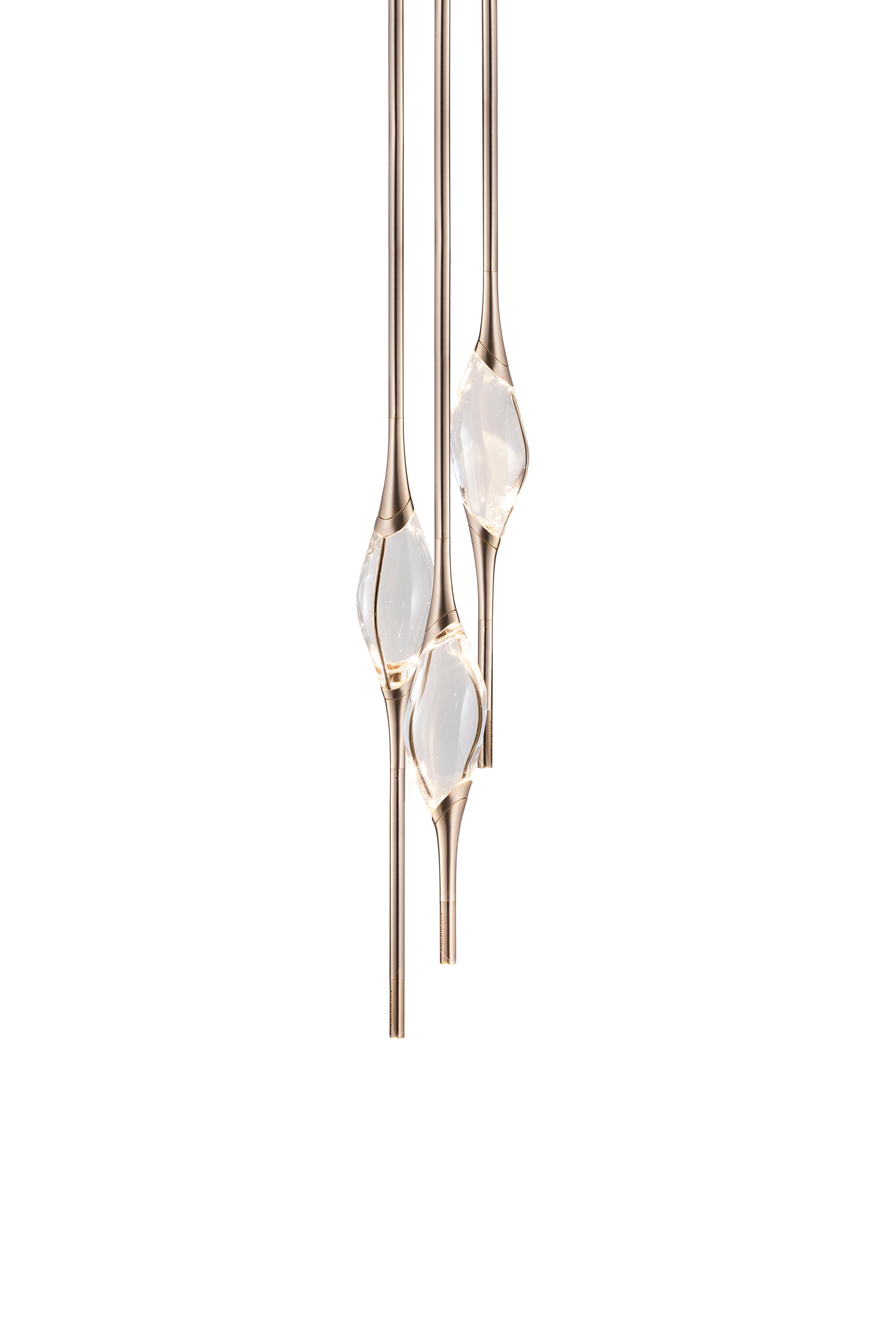 Lampadario rotondo Il Pezzo 12 nero + oro di Il Pezzo Mancante in vendita 1