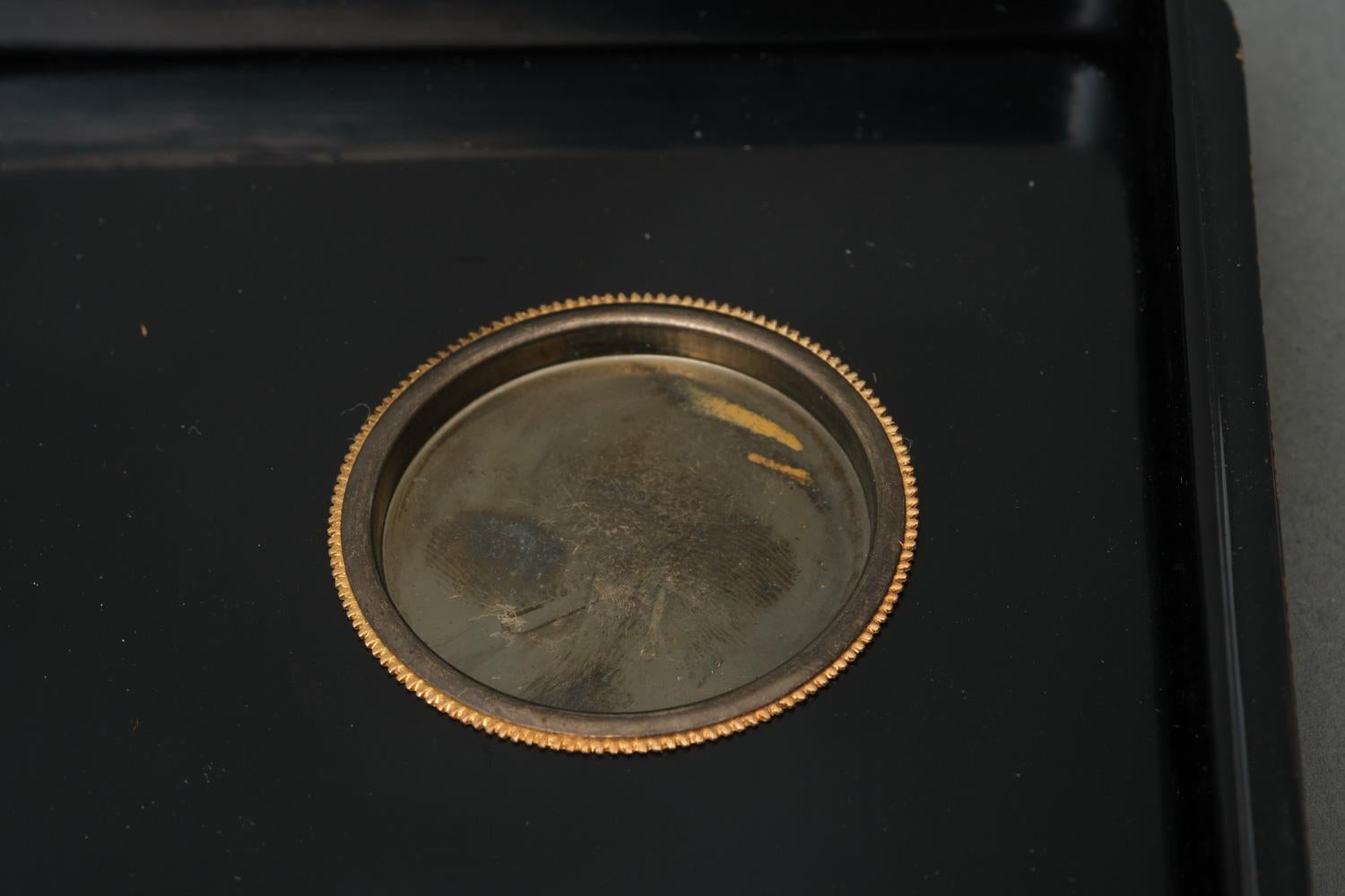 Japanese Lacquer Suzuribako 硯箱 'Writing Box' by Hattori Toshio 服部俊夫 '1943' For Sale 7