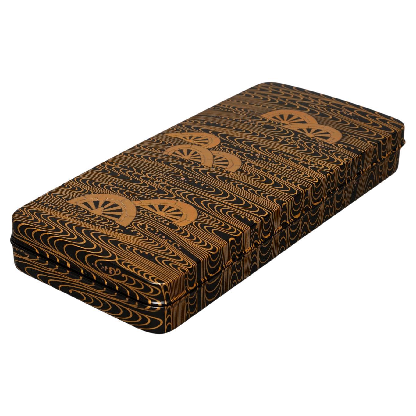Japanese Lacquer Suzuribako 硯箱 'Writing Box' by Hattori Toshio 服部俊夫 '1943'