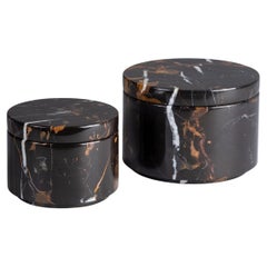 Black & Gold Marble Container Set