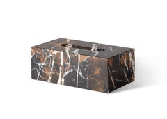 Black & Gold Marble Rectangular Tissue Box