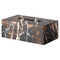 Black & Gold Marble Rectangular Tissue Box
