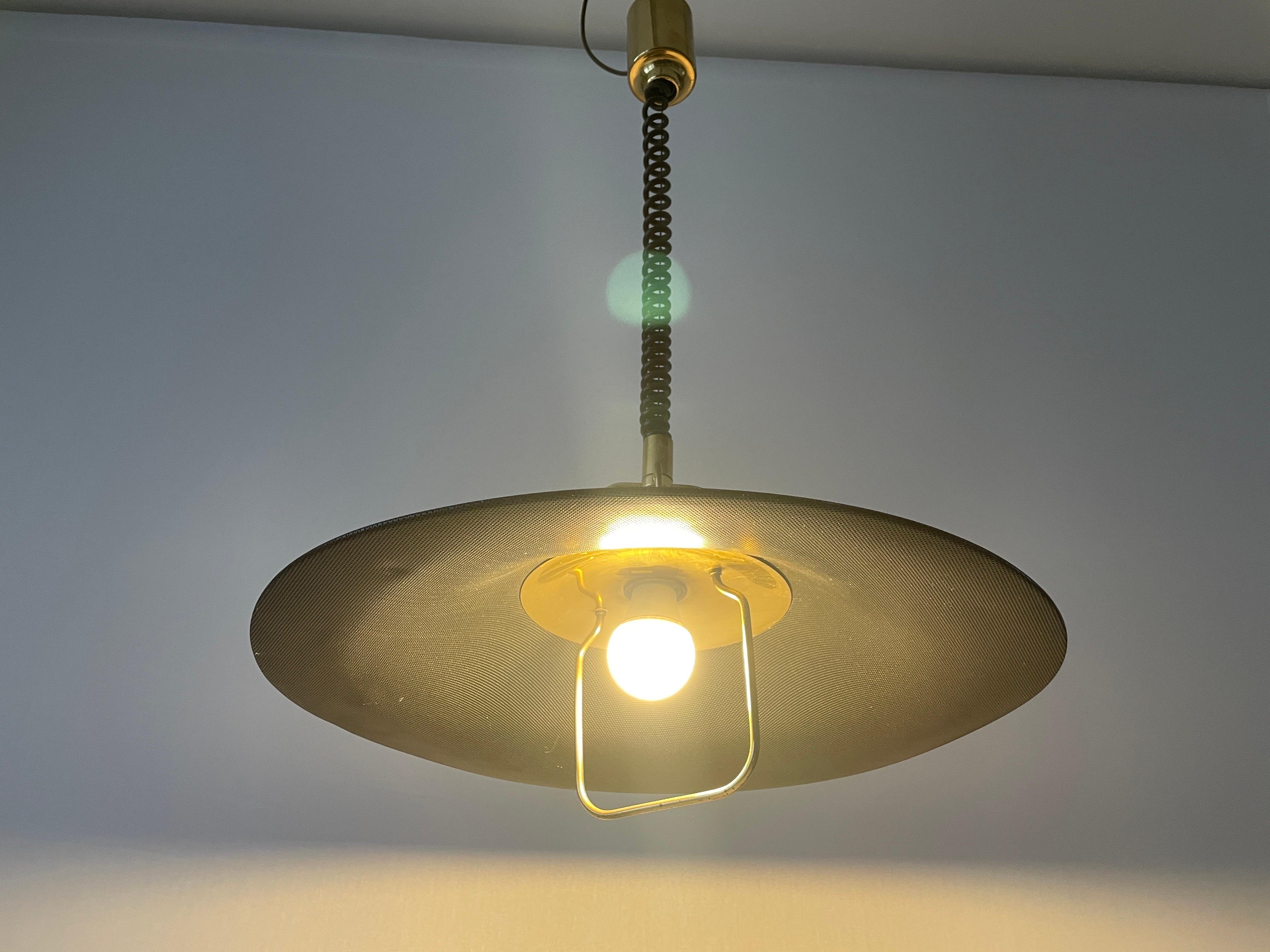 Black-Gold Metal Adjustable Pendant Lamp by Cosack, 1970s, Germany For Sale 11