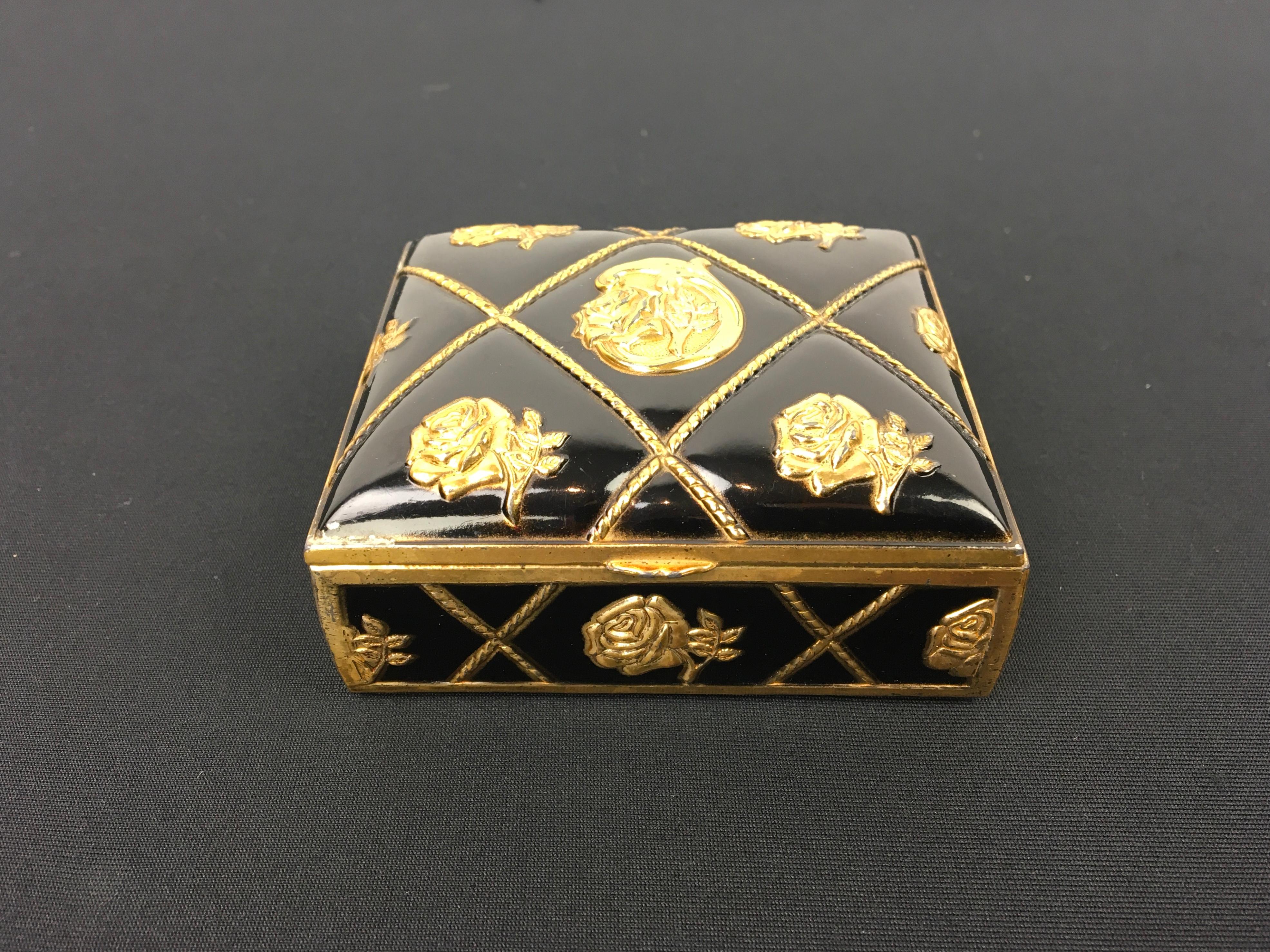 black and gold jewelry box