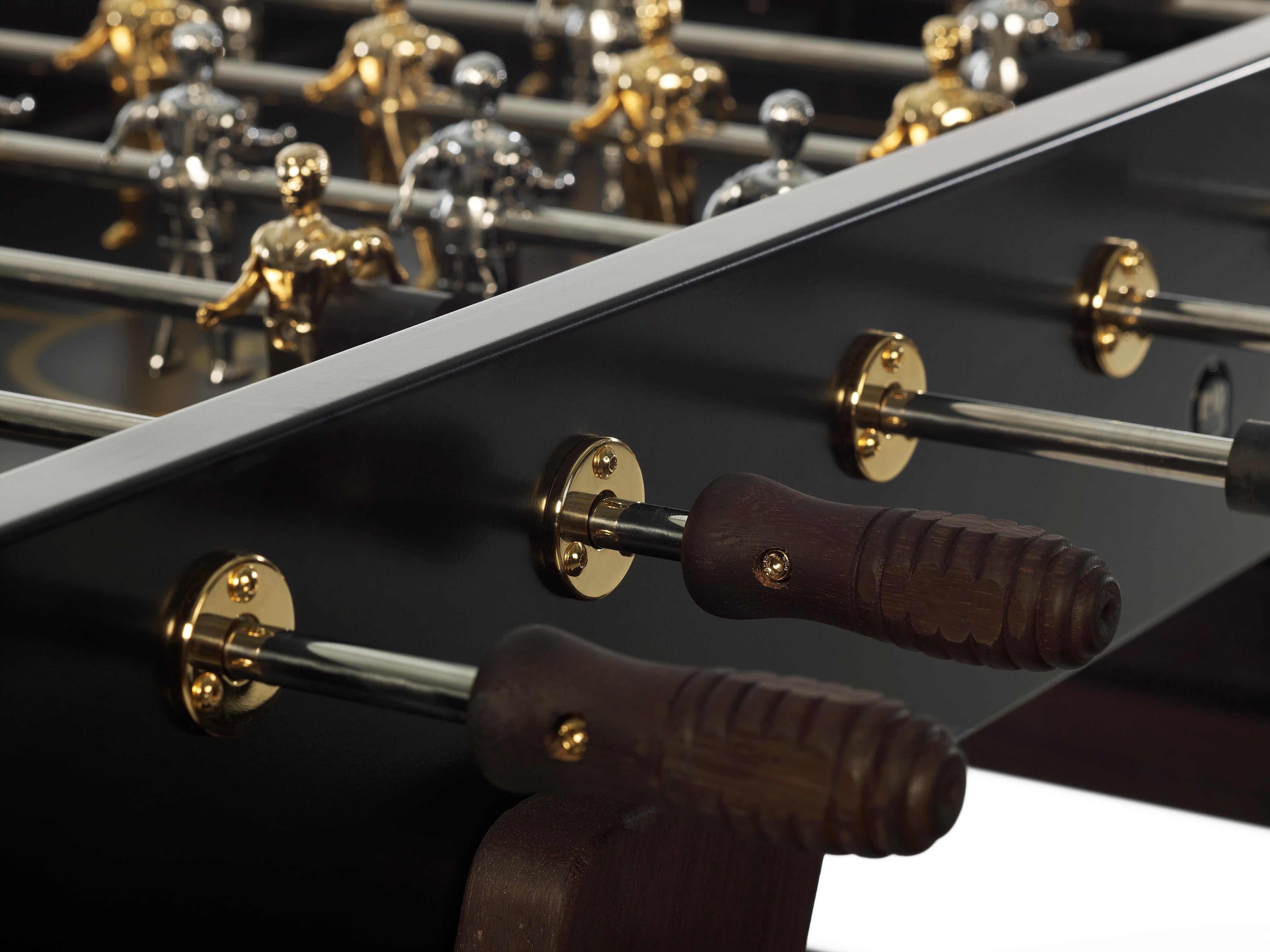 SCHWARZ, vergoldet & WOOD FOOSBALL TABLE RS3 WOOD GOLD von RS Barcelona (Moderne) im Angebot