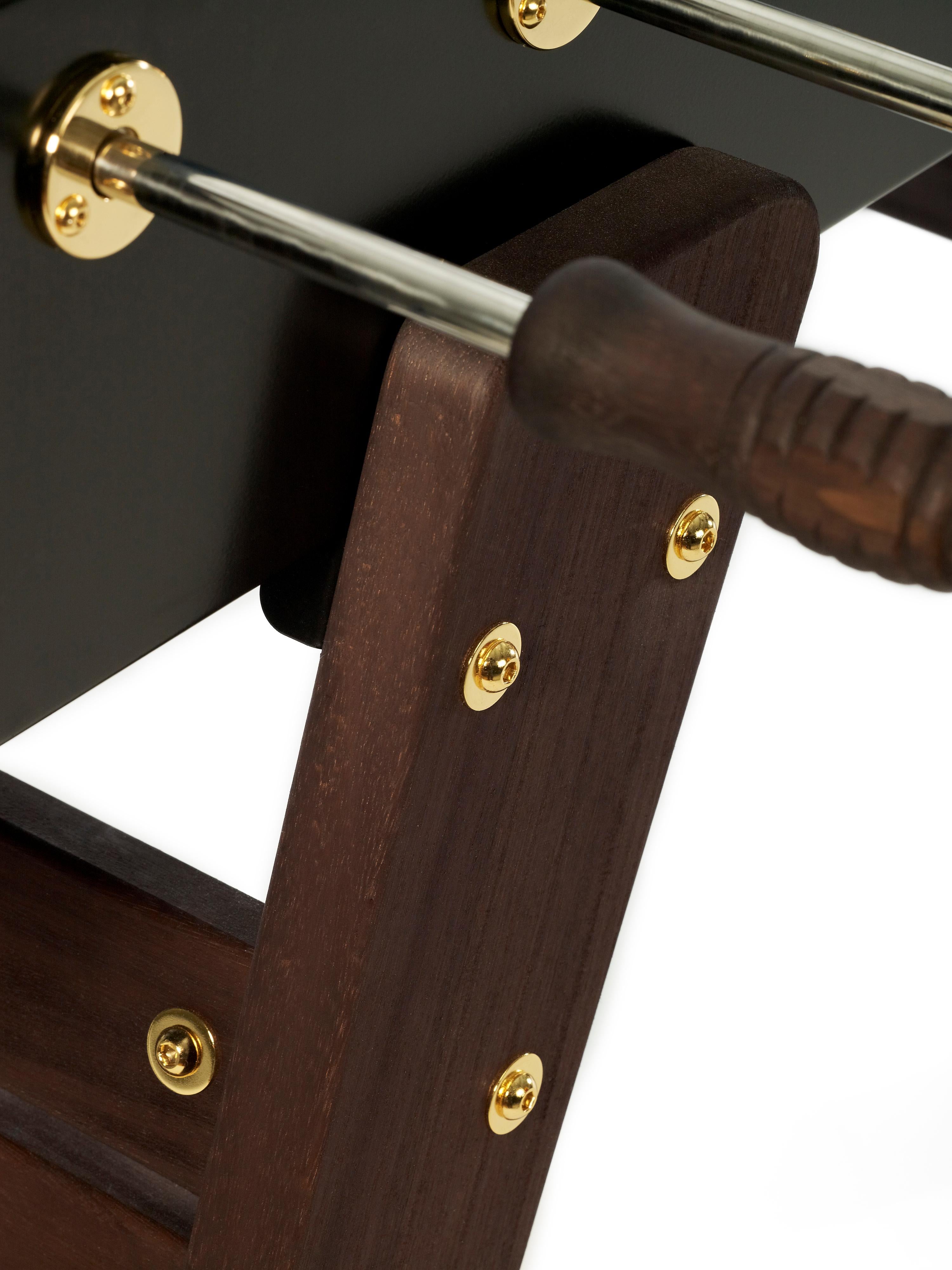 SCHWARZ, vergoldet & WOOD FOOSBALL TABLE RS3 WOOD GOLD von RS Barcelona im Zustand „Neu“ im Angebot in Rhinebeck, NY