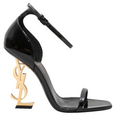 Black & Gold Saint Laurent Opyum 110 YSL Heels Size 36.5