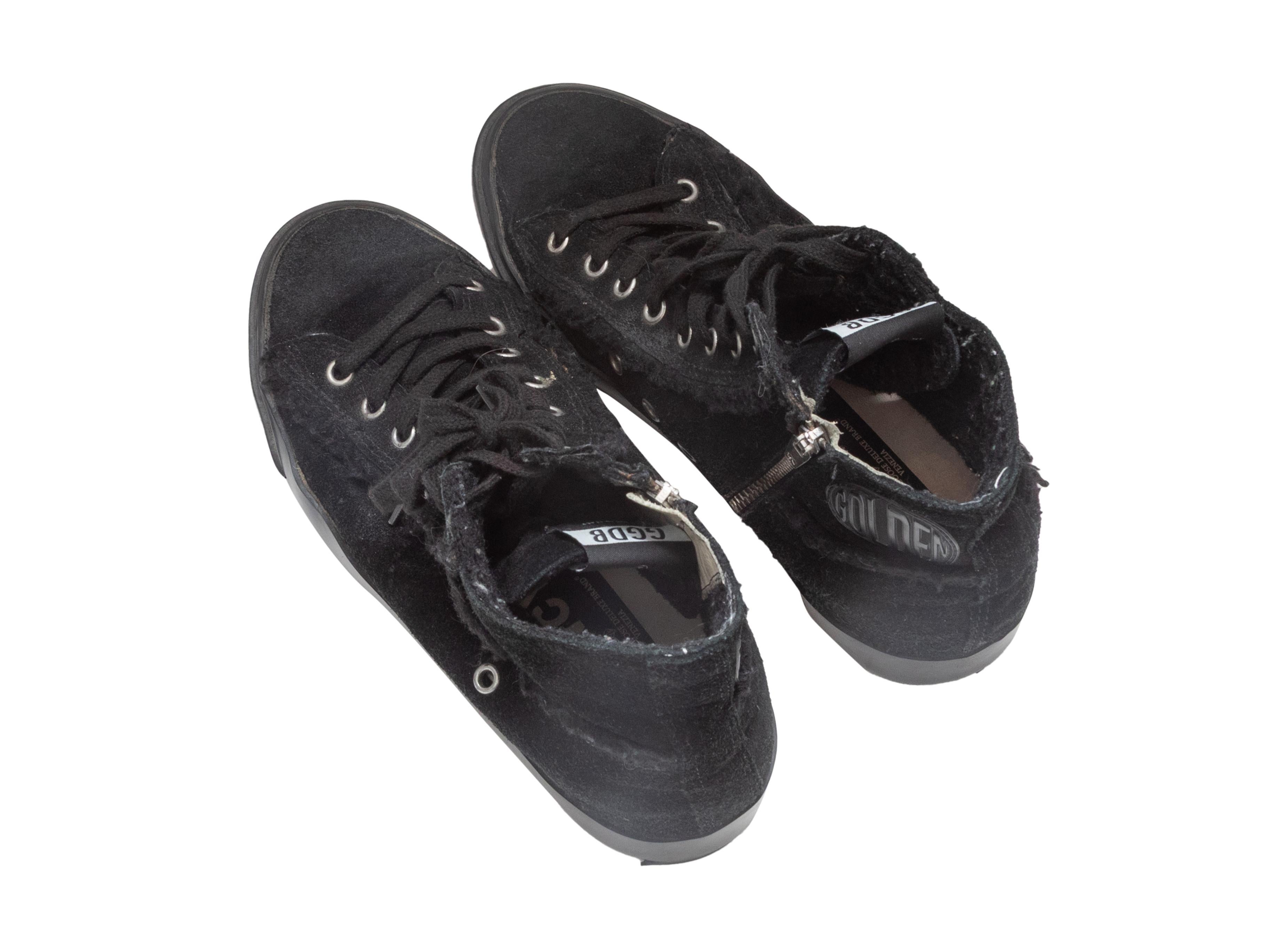 Scarpe da ginnastica alte Golden Goose nere taglia 38 In condizioni buone in vendita a New York, NY