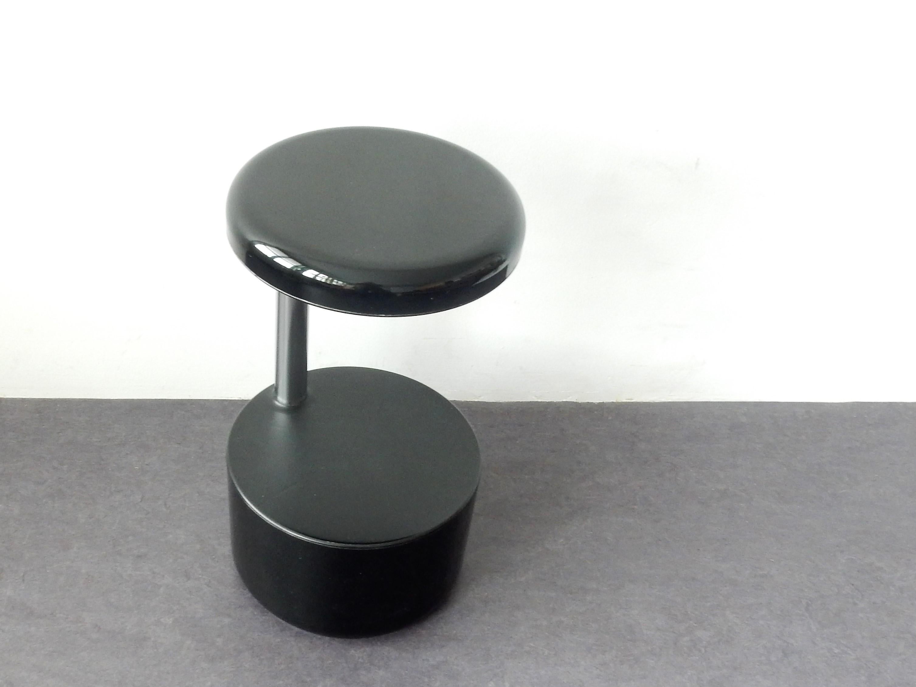 This black 'Golf' stool comes from the first owner. It is in a very good condition with only smaller signs of age and use and is labelled under the seat. The seat can be adjusted in height from 60cm to 74cm. The stool is as pictured and can be