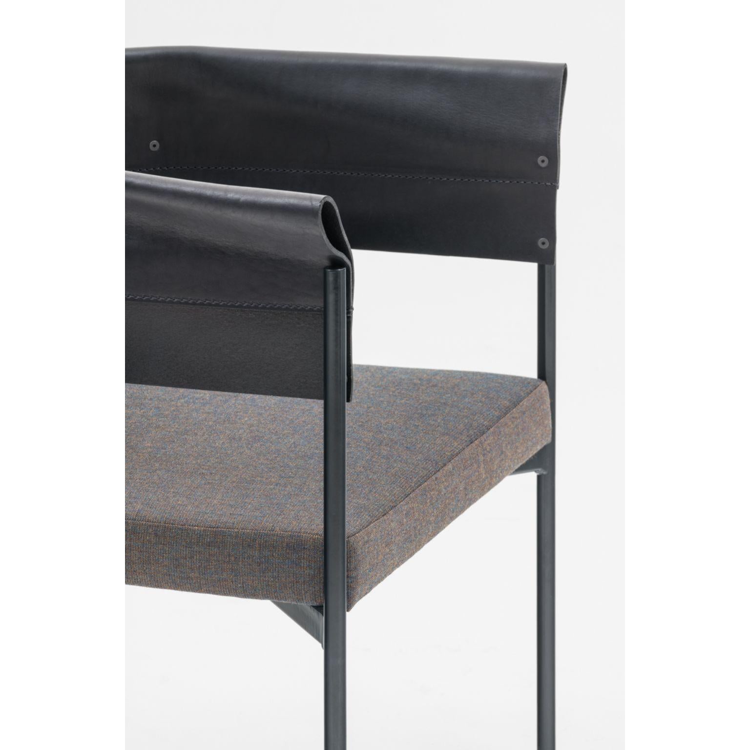 Post-Modern Black Gomito Armchair by SEM For Sale
