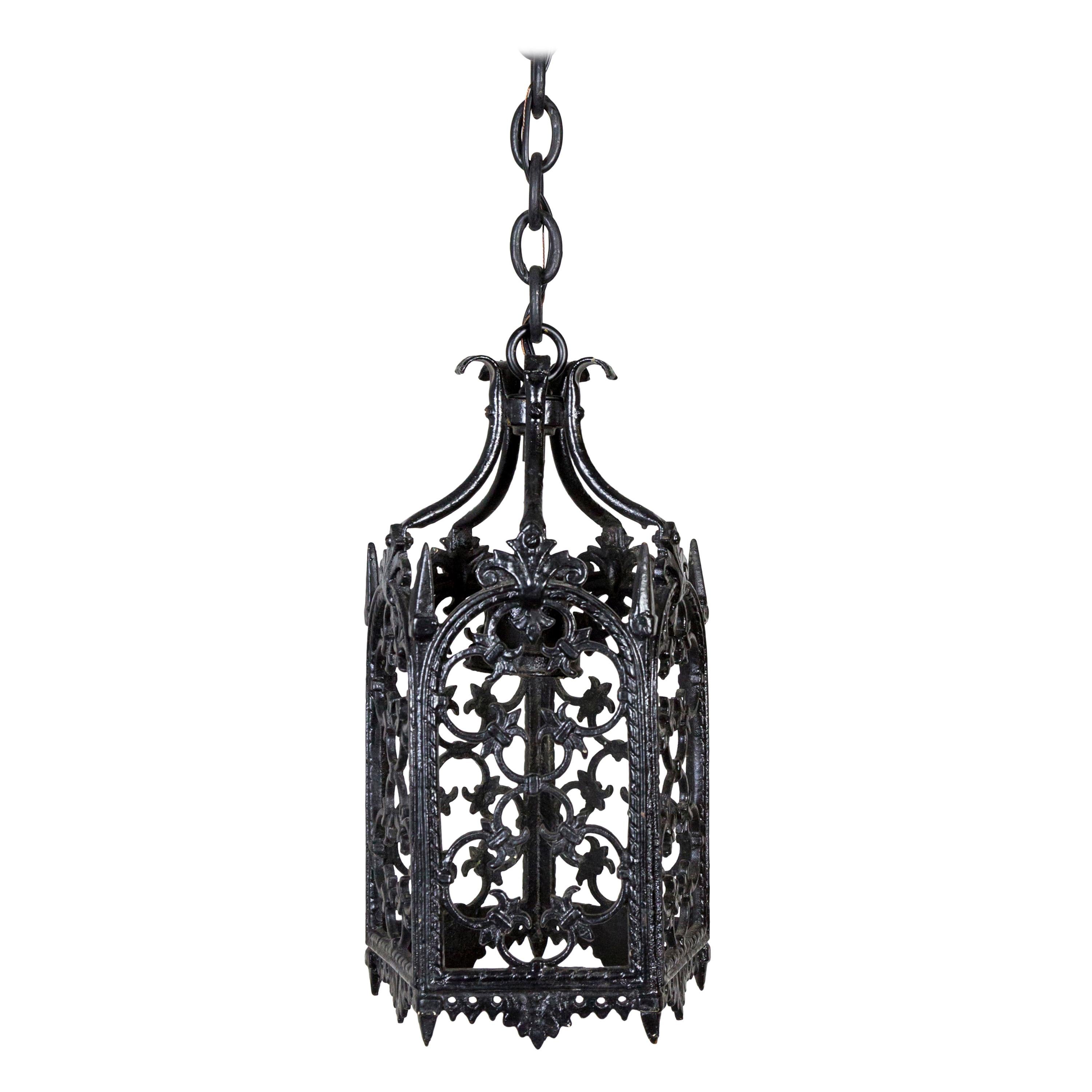 Black Gothic Wrought Iron Lantern