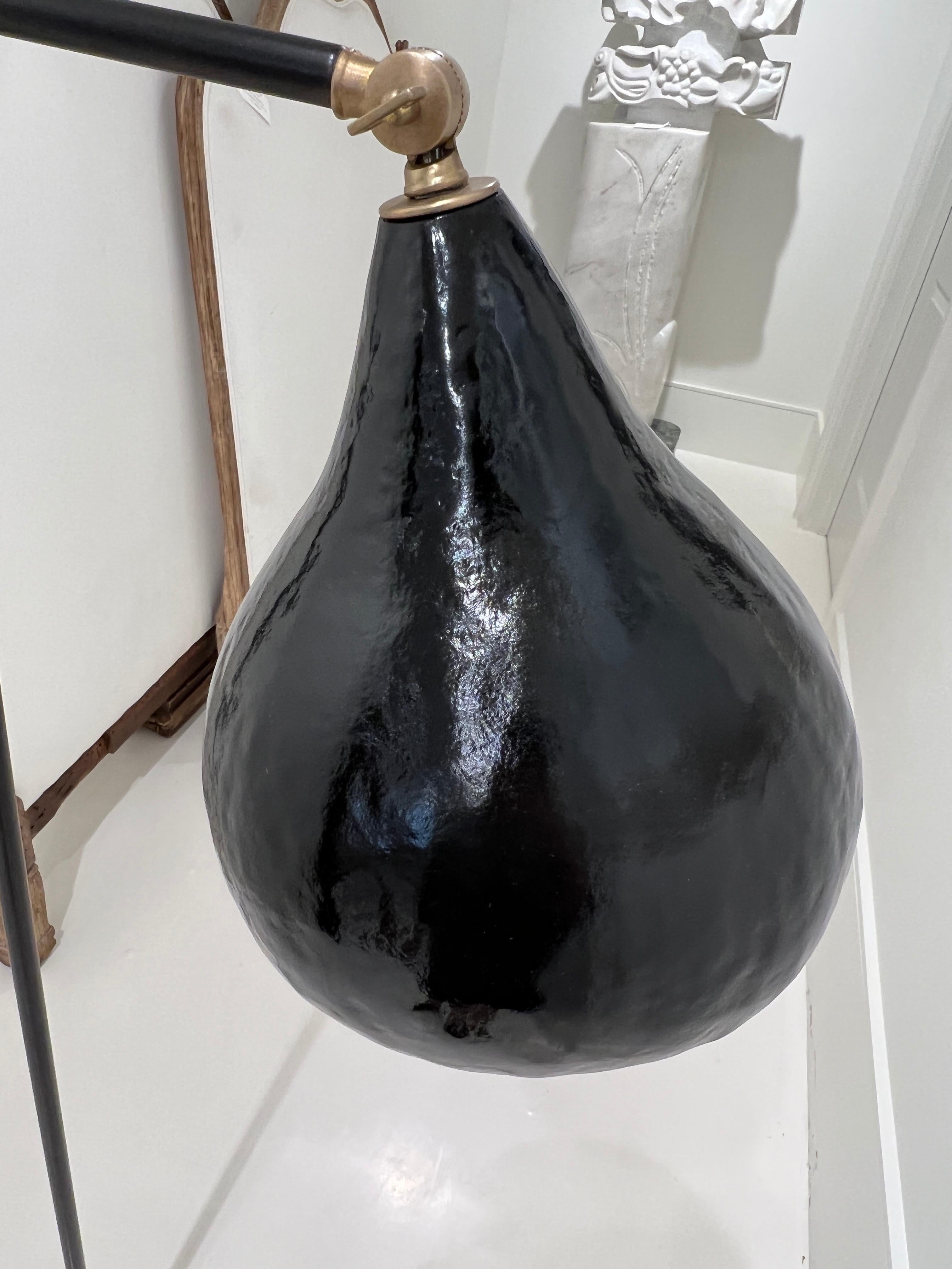Contemporary Black Gourd Floor Lamp