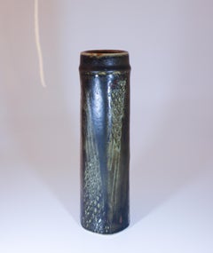 Black & Gray Vase - Carl-Harry Stålhane - Rörstrand Atelier - Midcentury Modern