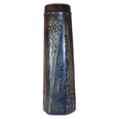 Black & Gray Vase - Carl-Harry Stålhane - Rörstrand Atelier - Midcentury Modern