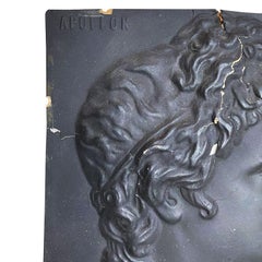 Black Greek Apollo Bust Wall Hanging in Black
