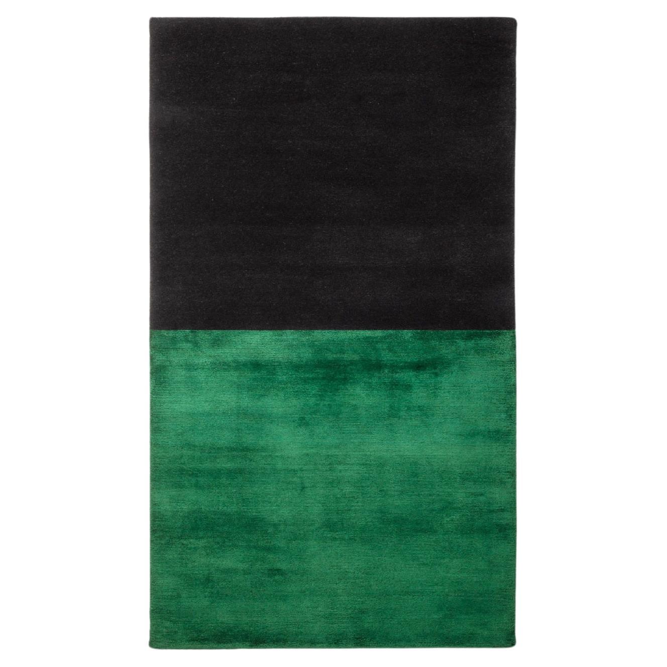 Black/Green Handwoven Tapestry 240 by Calyah For Sale