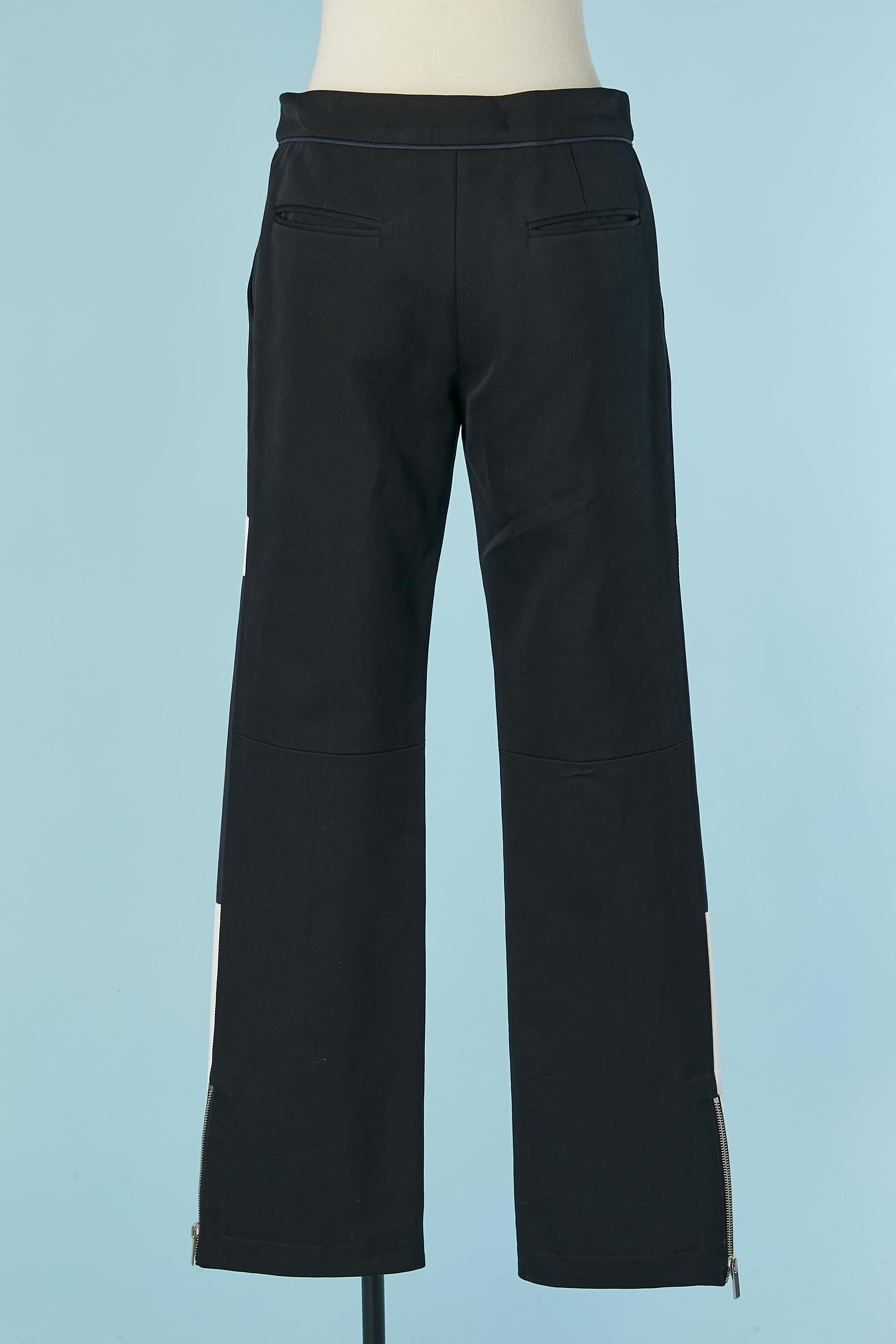 De las mujeres Pantalón de algodón patchwork negro, gris y blanco CHRISTIAN DIOR en venta