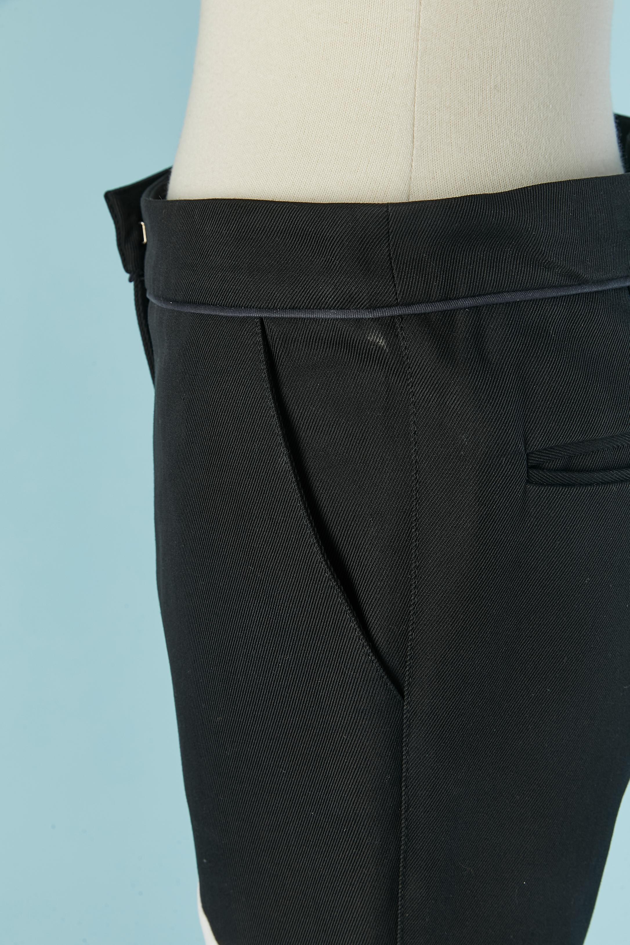 Pantalón de algodón patchwork negro, gris y blanco CHRISTIAN DIOR en venta 2