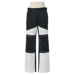 Black, grey and white patchwork cotton trouser CHRISTIAN DIOR