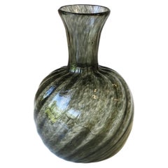 Black Grey Art Glass Vase, Small