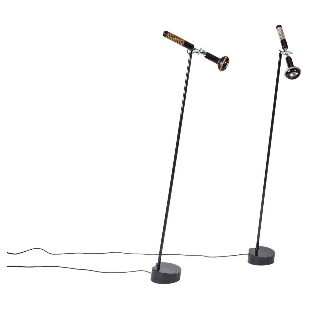 Black "GRIP" floor lamp by ACHILLE CASTIGLIONI for FLOS, Italy 1980s For Sale