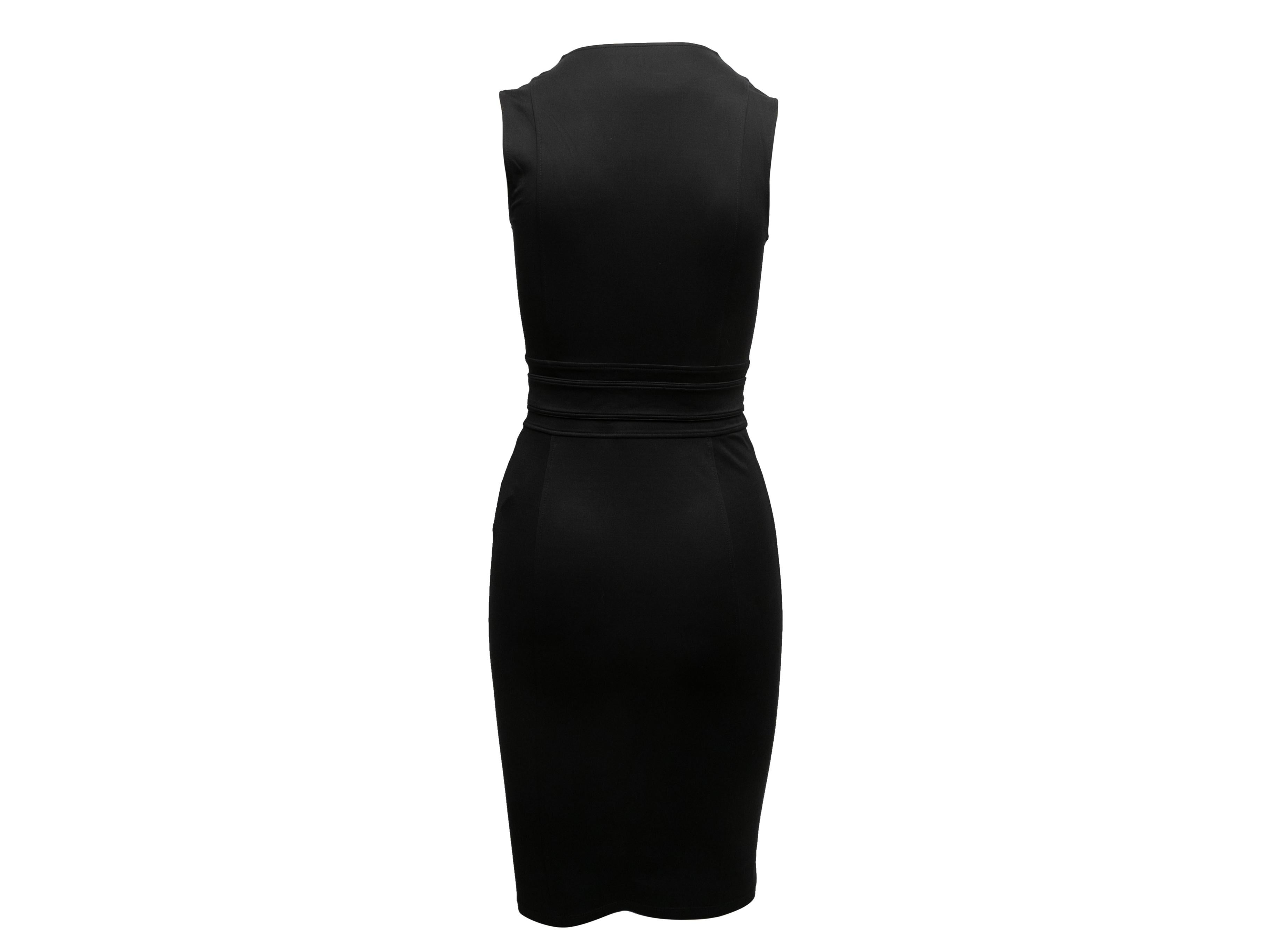 Black Gucci Belted Sleeveless Bodycon Dress Size US XS In Good Condition In New York, NY