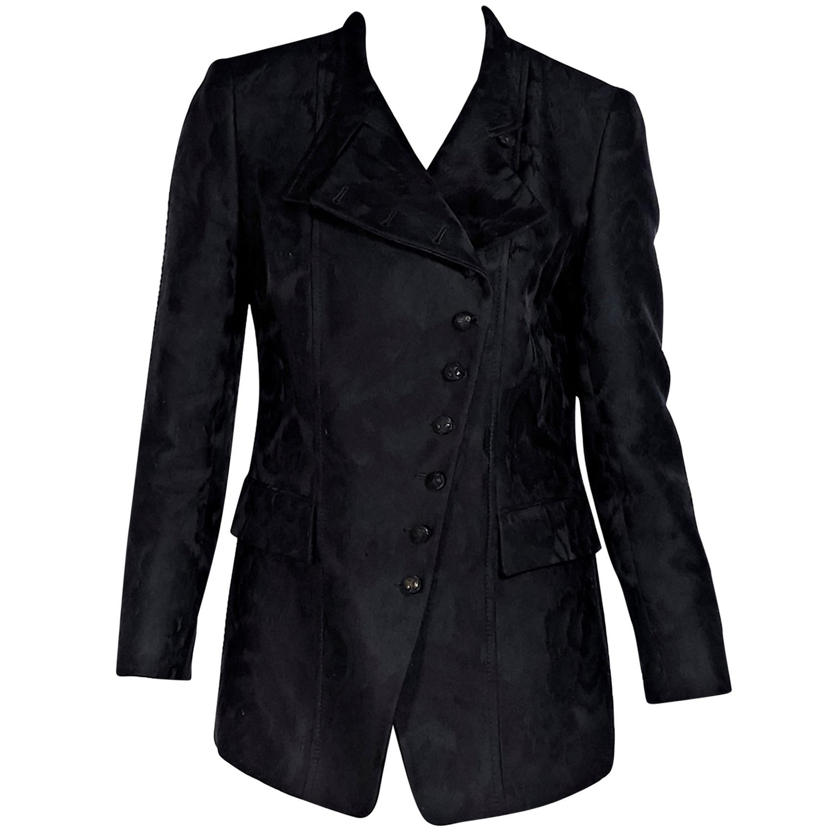  Gucci Black Brocade Wool-Blend Jacket