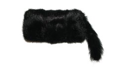 UNWORN Gucci by Tom Ford Black Dragon Pearl Jeweled Mink Fur Evening Bag Clutch