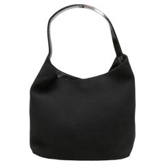 Borsa a tracolla Hobo in tela nera di Gucci