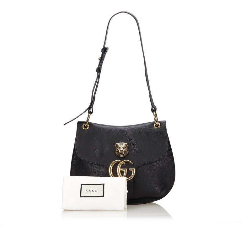 Gucci GG Marmont Animalier Black Shoulder Bag For Sale at 1stDibs