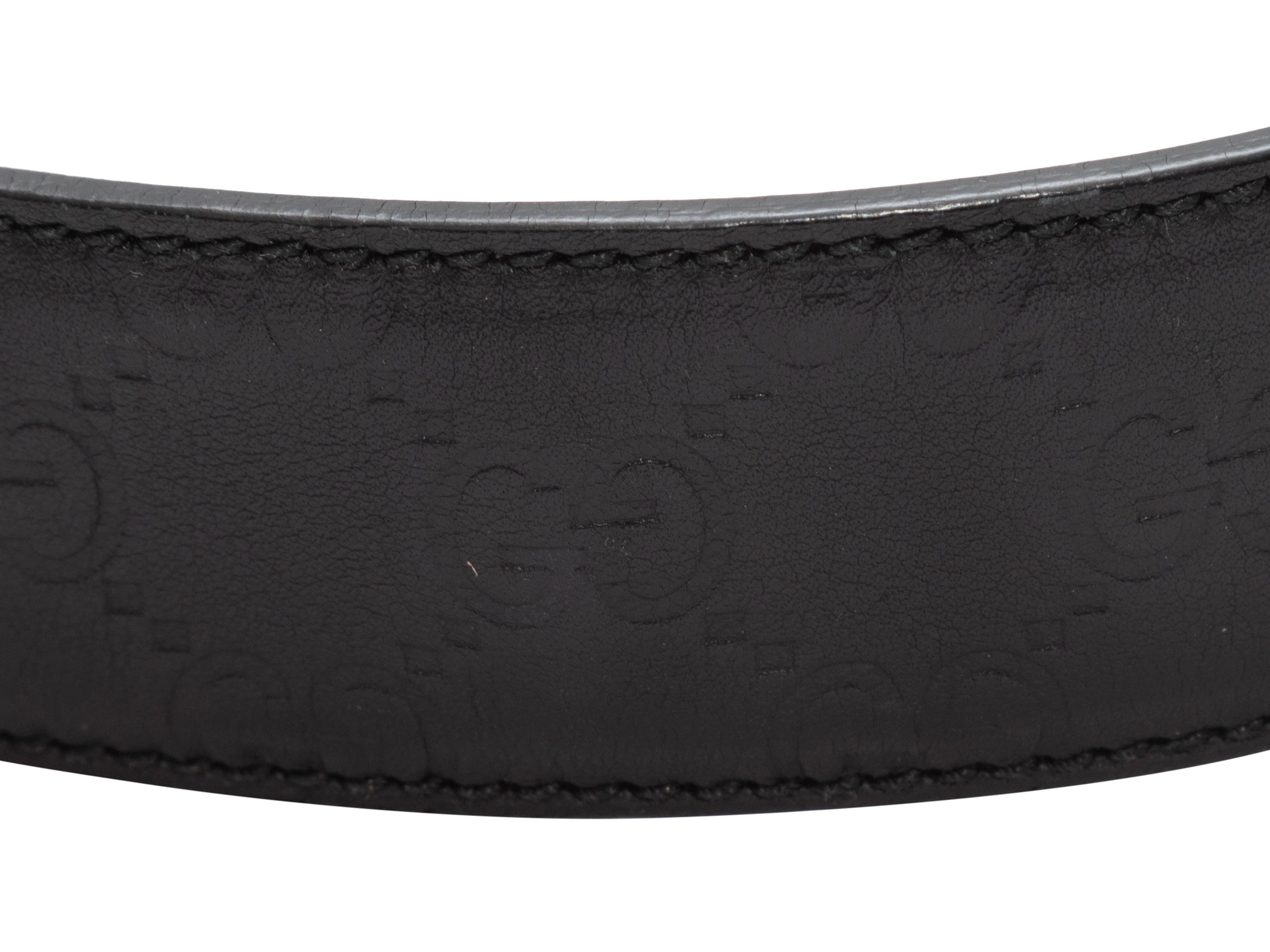 Black Gucci Guccissima Leather Belt 1