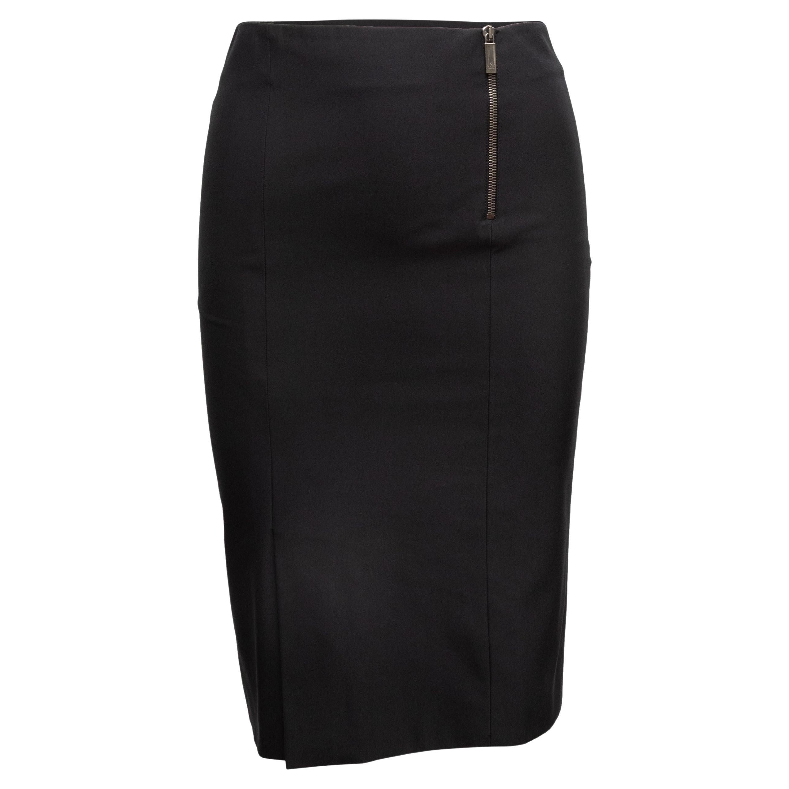 Gucci jupe fourreau noire longueur genou, taille IT 38
