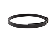 Black Gucci Leather Logo Buckle Belt