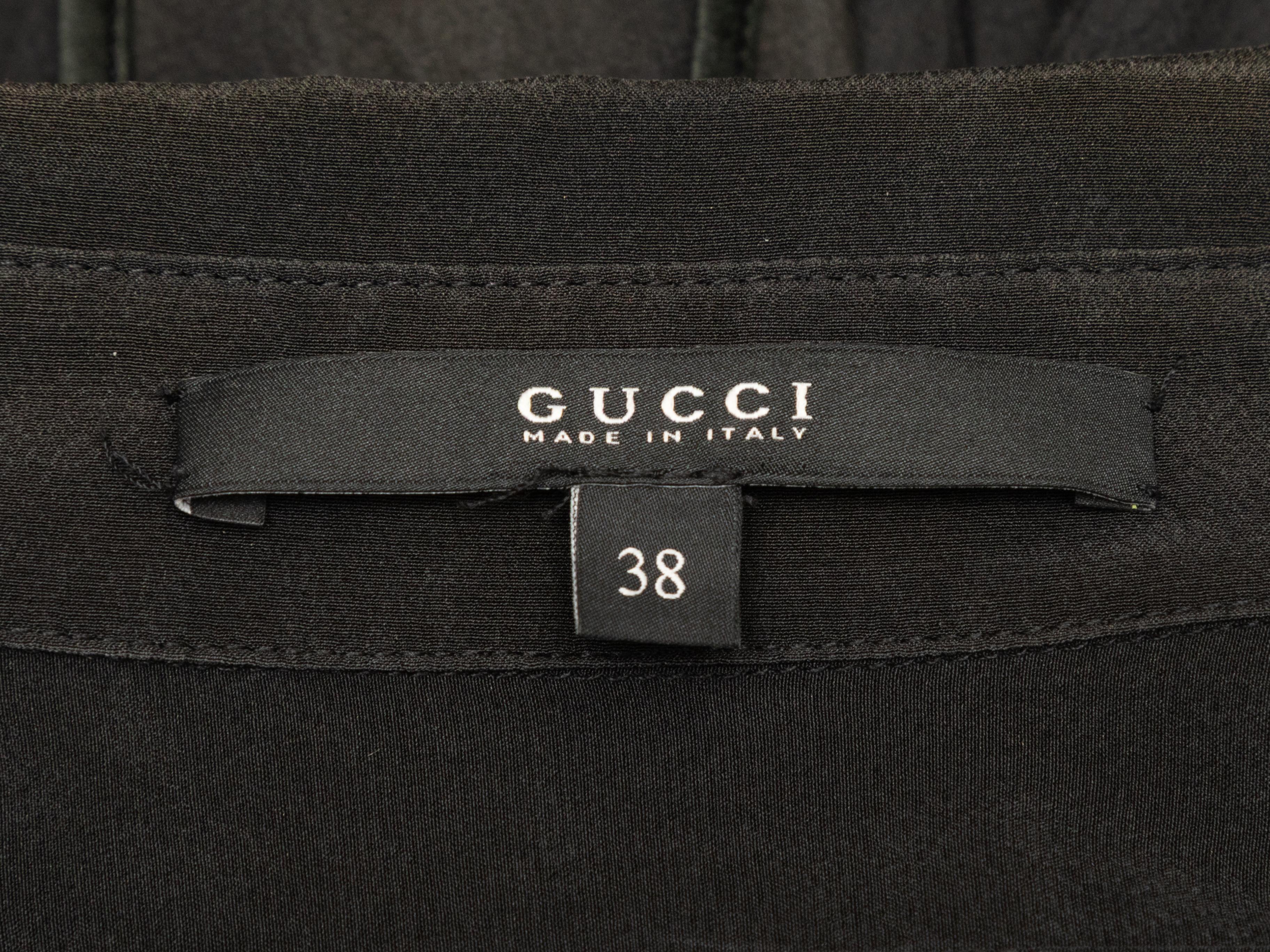 Top boutonné en soie à manches longues de Gucci, noir Taille IT 38 Pour femmes en vente